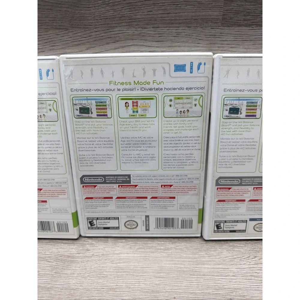 Nintendo Wii, Wii Fit Lot Of 4. All Complete W/ Manual - Tested.